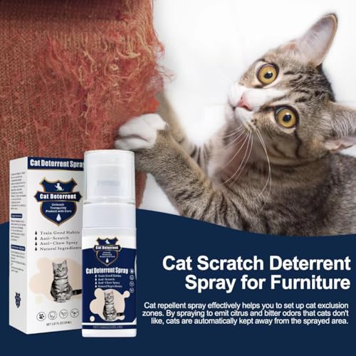 Iaerlllt Premium Cat Deterrent Spray - Safe Indoor & Outdoor Deterrent for Furniture Protection, Effective Training Aid with Natural Ingredients - Non-Toxic Anti-Scratch Formula for Cats and Kittens
