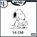 Adesivo Snoopy e Woodstock - Adesivo per Auto Moto MOBILI - Peanuts Comics Cartoon Cartoni Animati Sticker (Nero)
