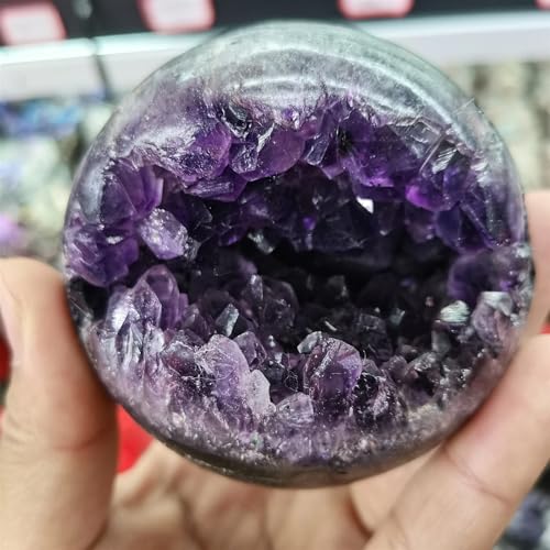 Améthyste géode en boule cadeau bien-être et protection maison