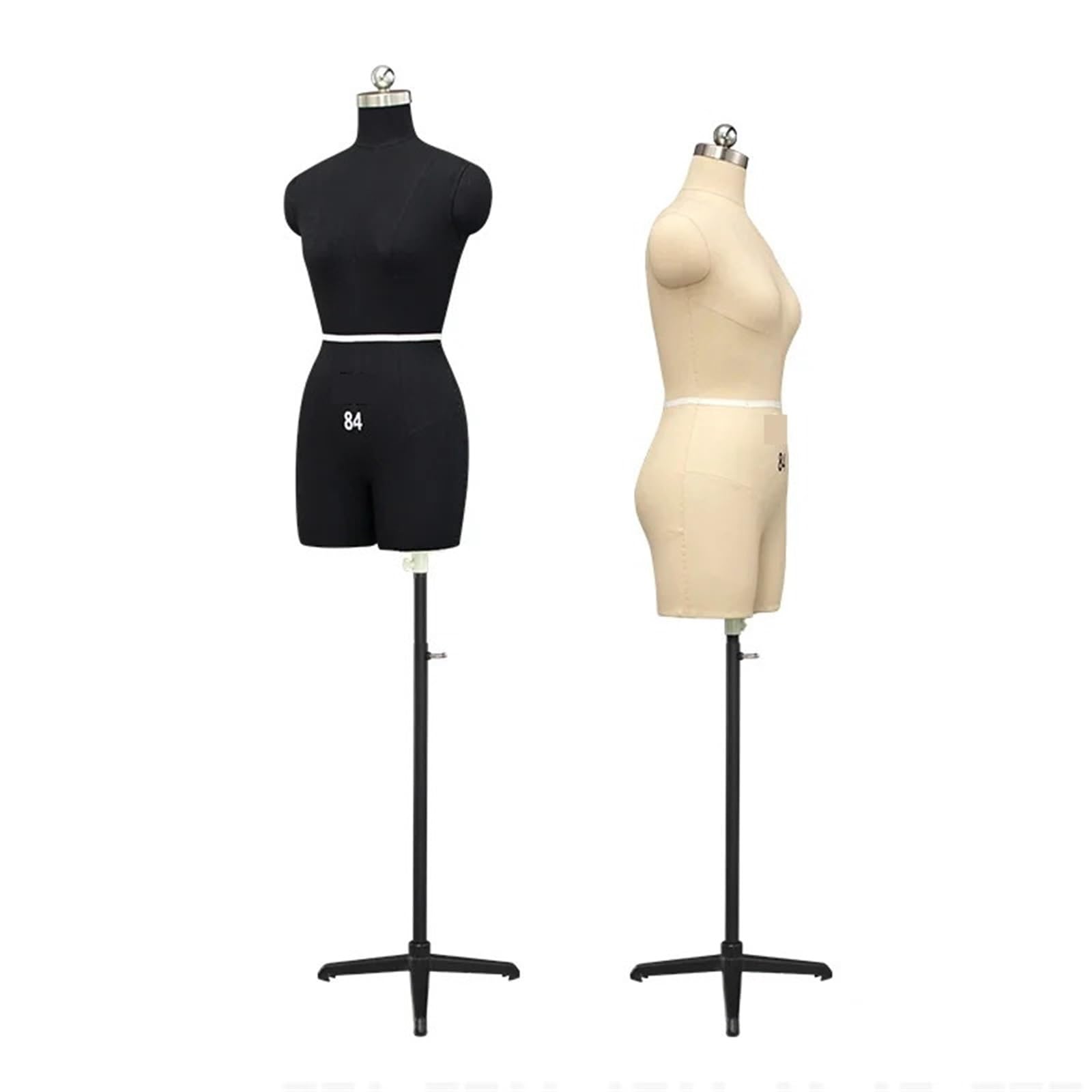 Manichino da Sarto Manichini da donna morbidi sartoria, manichini a mezzo busto in schiuma, professionali in con tipo di spillo(White)