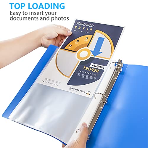 VST Heavy Duty Sheet Protectors 8.5 x 11 Inch for 3 Ring Binder, 3 Mil Crystal Clear Page Protectors, Plastic Sleeves for Binders, Top Loading Paper Protector Letter Size,100 Sheets