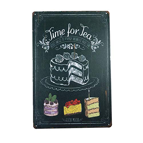 Yunuo-Your Sweet Time eat me Cupcake Peinture en métal rétro Pub Home Craft Decor, 05, Item Size:(20x30cm)8x12 inch Cover