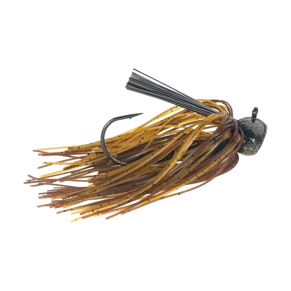 Buckeye Lures 1/2 Oz Football Jig with Flat Head, Silicone Skirting & Fiber Weed Guard | Durable Versatile Fishing Bait