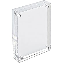 Azar Displays 104432 Acr&iacute;lico Magn&eacute;tico Marco de Fotos Bloque 3.5x5, Claro