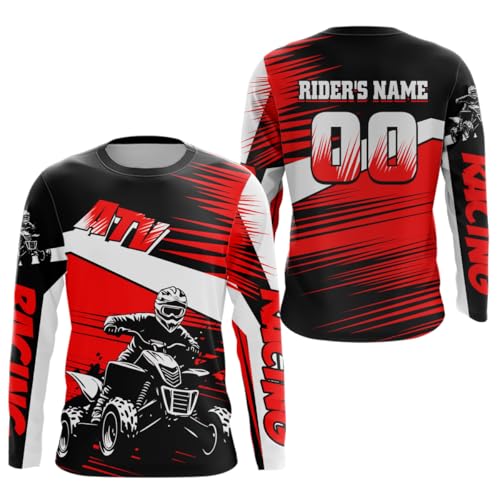 ChipteeAmz Personalized ATV Motocross Jersey Custom Quad Bike ATV Shirts for Men Women Kid Youth Off Roading Long Sleeve - Main Image