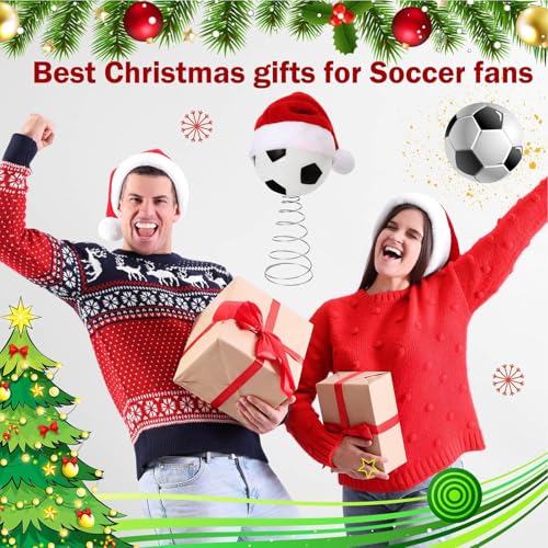 Christmas Tree Topper - Soccer Football Tree Topper With Hat Decor,Winter Holiday Indoor Ornament,for Outdoor Winter Holiday Studio Nursery Home Door Living Room Party - Image 2