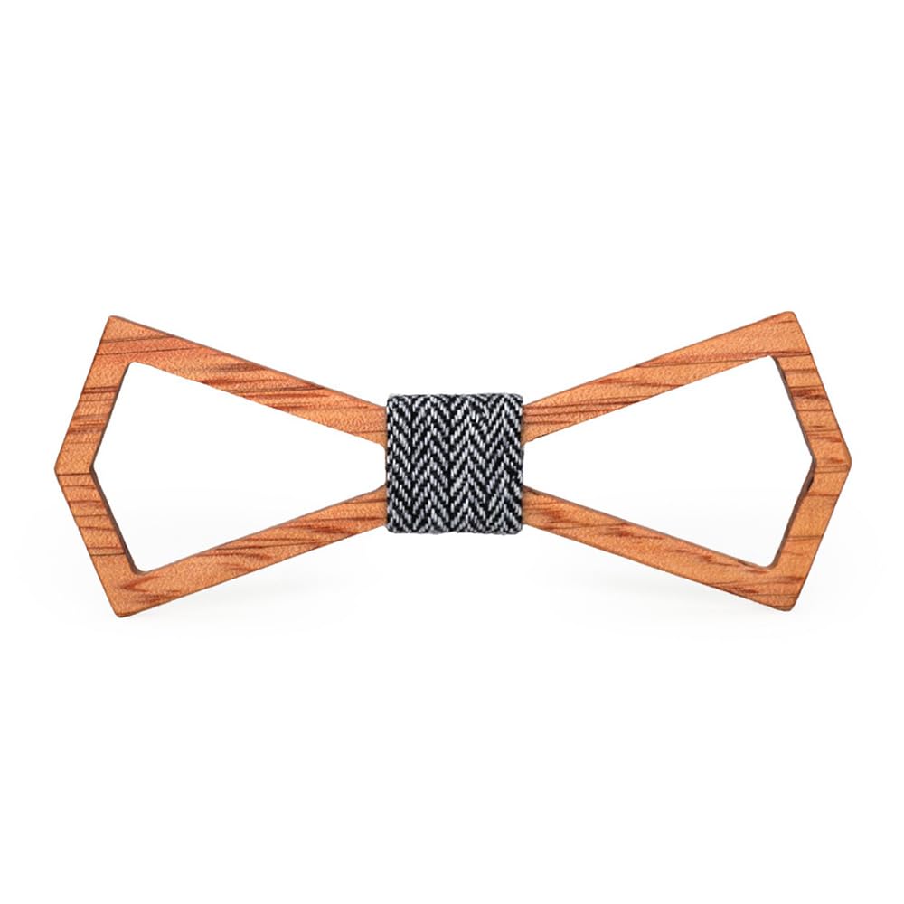 Mens Bow Ties Natural Wood Bow Tie Handcrafted Wooden Bowtie Adjustable Bowties for Tuxedo Wedding Party (11)