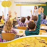 300 szt. plastikowe złoty fałszywe monety pirackie skarb do zabawy gra upominki nauczyciele klasa nagroda