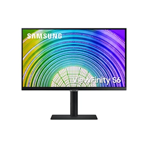 SAMSUNG S60UA Series 24-Inch Viewfinity WQHDComputer Monitor, 75Hz, IPS Panel, USB-C, HDR10 (1 Billion Colors), Height Adjustable Stand, TUV-Certified Intelligent Eye Care (LS24A600UCNXGO)