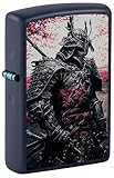 Zippo Sturmfeuerzeug - Samurai Warrior, Navy Matte, Color Image - Nachfüllbar - Wiederverwendbar - Windfestes Design - Geschenkbox - Made in USA