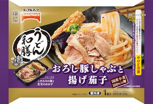 [冷凍]テーブルマーク うどん和膳 おろし豚しゃぶと揚げ茄子 1食×4袋