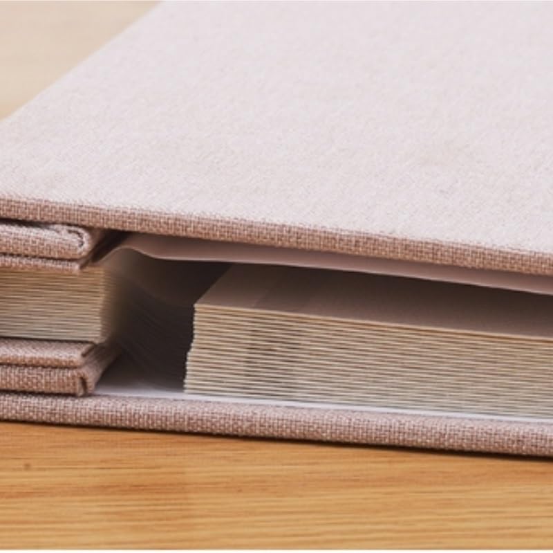 Travel Growth Commemorative Book ﻿ Linen Photo Album Commemorative Album Creative Gift Self Adhesive Laminated Album Applicable to Photos, Receipts, Star Cards, etc(White-Dinosaur Doodle4)