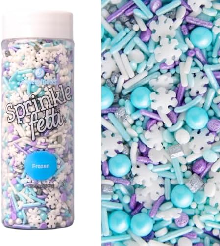 Sweets Indeed Christmas Spinkles, Snowflake Edible Sprinkle Mix, Perfect for Cake Decorations, Baking, Ice Cream, Cookies, Cupcake Topper