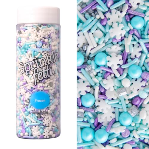 Sweets Indeed Christmas Spinkles, Snowflake Edible Sprinkle Mix, Perfect for Cake Decorations, Baking, Ice Cream, Cookies, Cupcake Topper