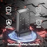 Tower Extension Lead with USB C Slots, 12 Way Multi Plug Socket Extension with 6 USB Ports, Overload Protected Extension Lead with 4 Switch Tower Extension Cable 1.8m for Home Kitchen Office - Image 5