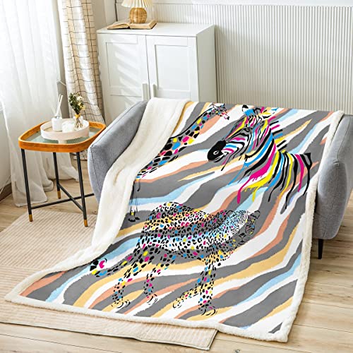 Erosebridal Animal Print Sherpa Fleece Throw Blanket #TOP25