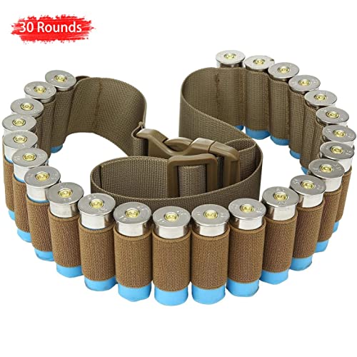Yazilai Shotgun Shell Bullet Bandolier Belt (Khaki) #TOP4