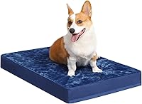 Vista 21 de KSIIA - Cama ortopédica para jaula de perro, impermeable, para perros pequeños, de felpa, lavable, con espuma tipo caja de huevo y funda Negro