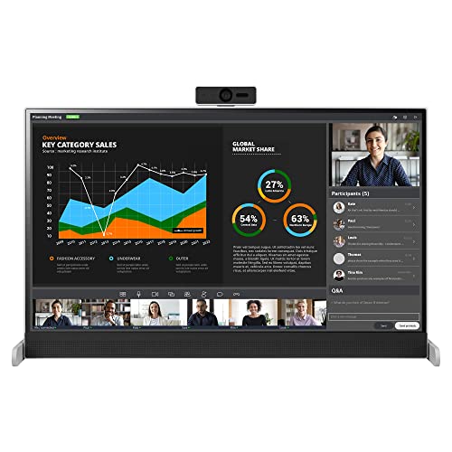 LG Libero Monitor 27 Inch QHD with Detachable Full HD Detachable Webcam, Built-in Speakers and USB C connectivity with 65W Power Delivery (27BQ70QC)