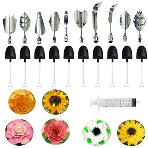 Stainless Steel Jelly Gadgets Flowers Leaves Shaped 3D Jelly-Art-Tools Pudding-Nozzle Cake Gelatin Tools