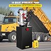 VEVOR Pompe Hydraulique 12 V 10 L Pompe Hydraulique Remorque Simple Effet Réservoir en Métal 22 MPa Démarrage Rapide Débit d'Huile Rapide Aucune Fuite Remorque Élévateur à Ciseaux Vérin Hydraulique