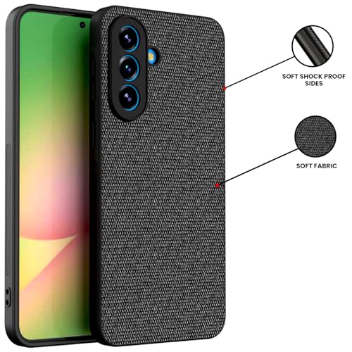 Image of Kapa Soft Full Fabric Protective Back Case Cover for Samsung Galaxy A57 5G | Shockproof Slim Hard Anti Slip Back Case (Black)