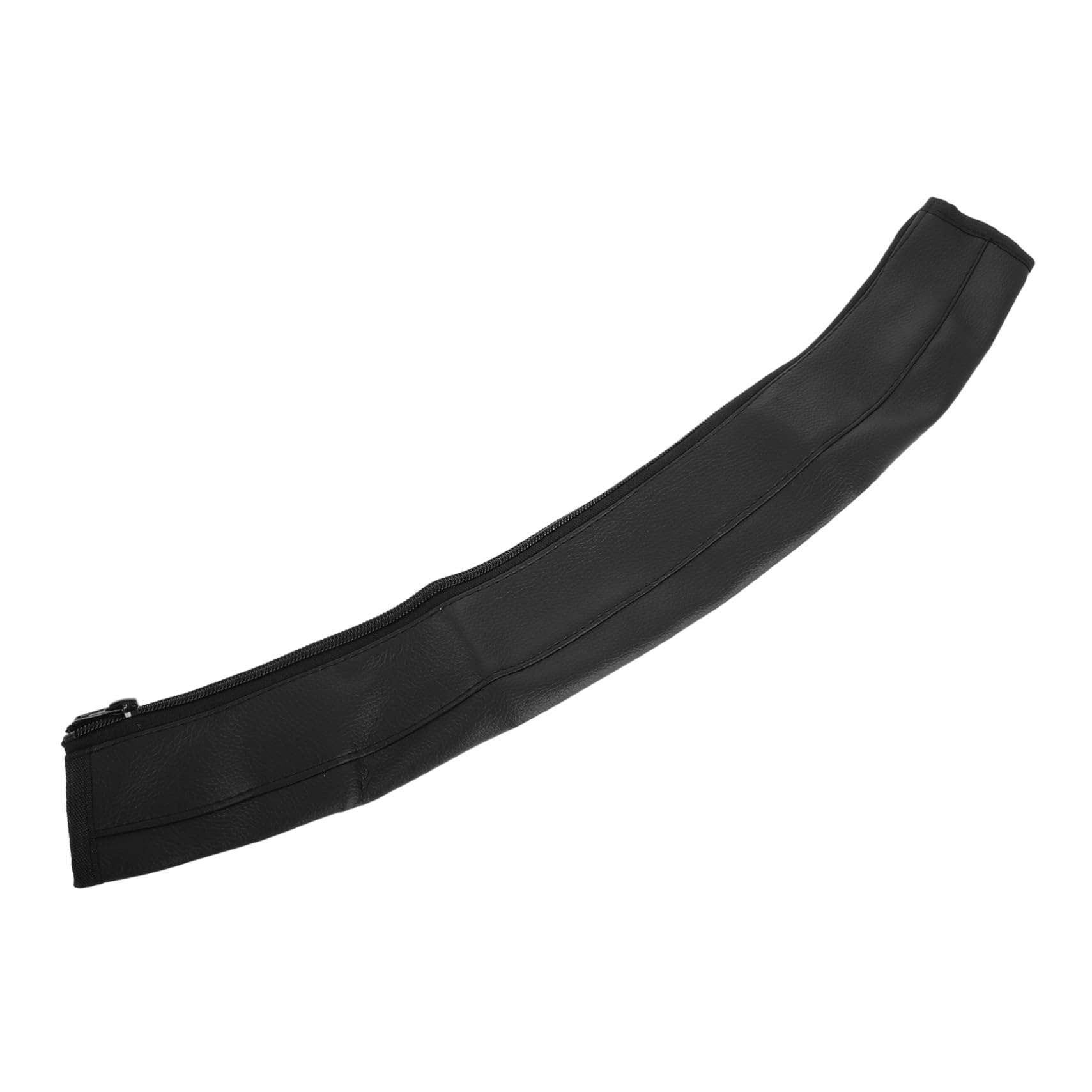 Funda de Pu Cómoda y Resistente para Manillar de Cochecito con Cremallera, Protección contra Desgaste, Funda Negra para Padres