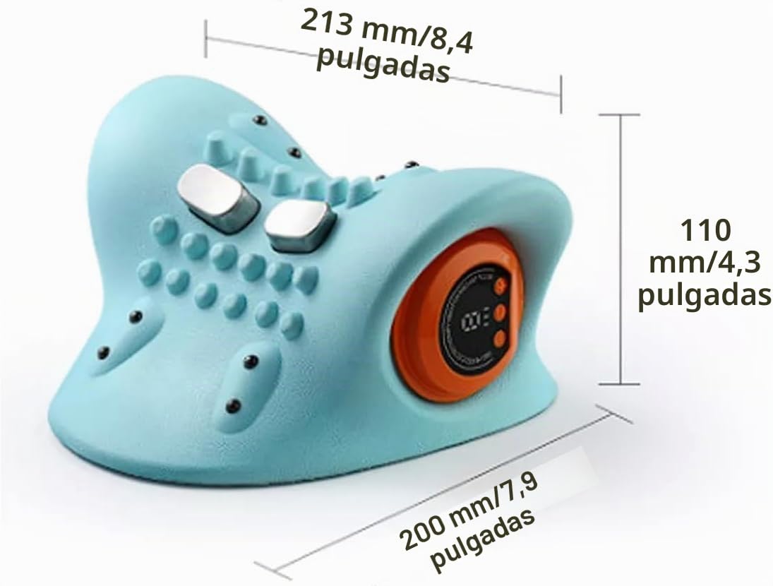 2025 Nuevo masajeador de cuello Hugterra, corrector de joroba de cuello Hugterra, intensidad de masaje de 6 niveles, masajeador de cuello portátil recargable 4d (1PC)