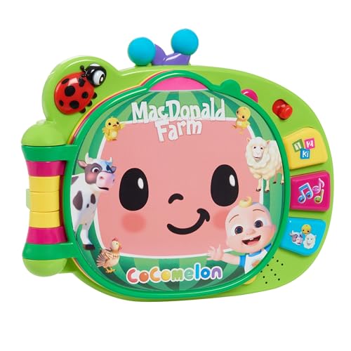 CoComelon Learning Book Interactive Toy for Toddlers, 3 Learning Modes, Music, 50 Learning Phrases, Officially Licensed Kids Toys for Ages 18 Month