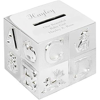 silver money box christening gifts