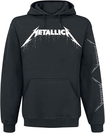 Metallica History Hombre Sudadera con Capucha Negro Rippbündchen, Kapuze  mit Tunnelzug Regular: Amazon.es: Ropa
