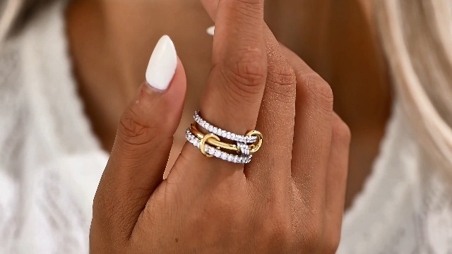 Amazon.com: AllenCOCO 14K Gold Plated Stackable Rings, 3 Ring Set