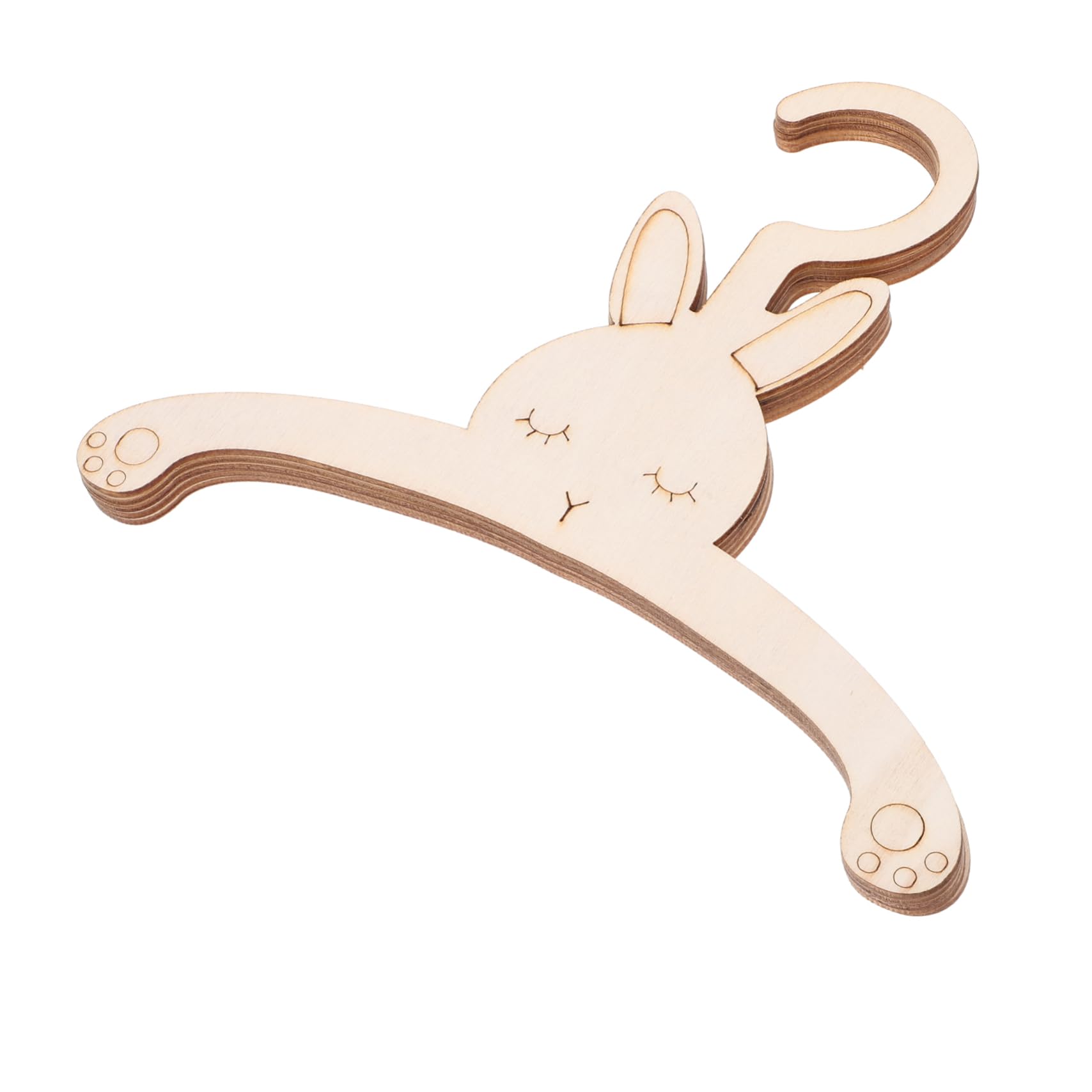 KOMBIUDA Pcs Rabbit Wooden Hangers Decorative Hangers Boys and Girls Clothing for Nursery