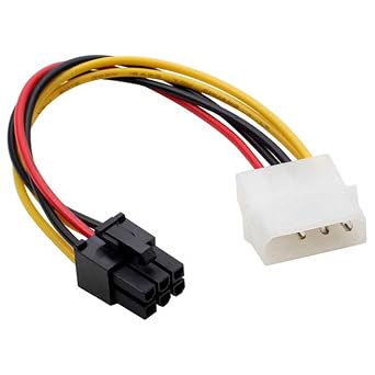 NEORTX Molex 4-Pin to 6-Pin PCI Express Power Supply Cable, 4 Pin Male Molex to 6 Pin PCIe Male Graphics Card GPU Video Card Connector Adapter