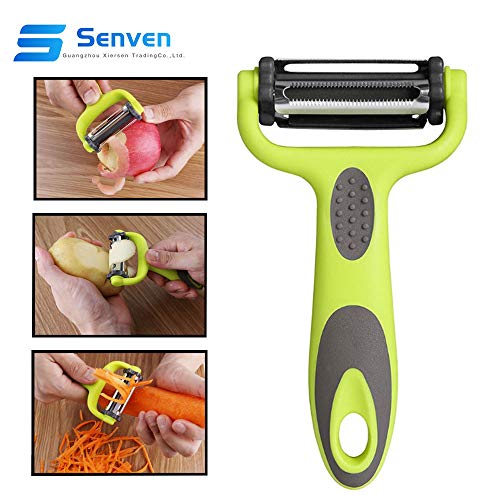 Senvenelec 3-in-1 Peeler (Y Peeler) Wire Pulling. Ideal for Peeling Potatoes Carrots and Various Vegetables and Fruits. Ceramic Blade - Image 2