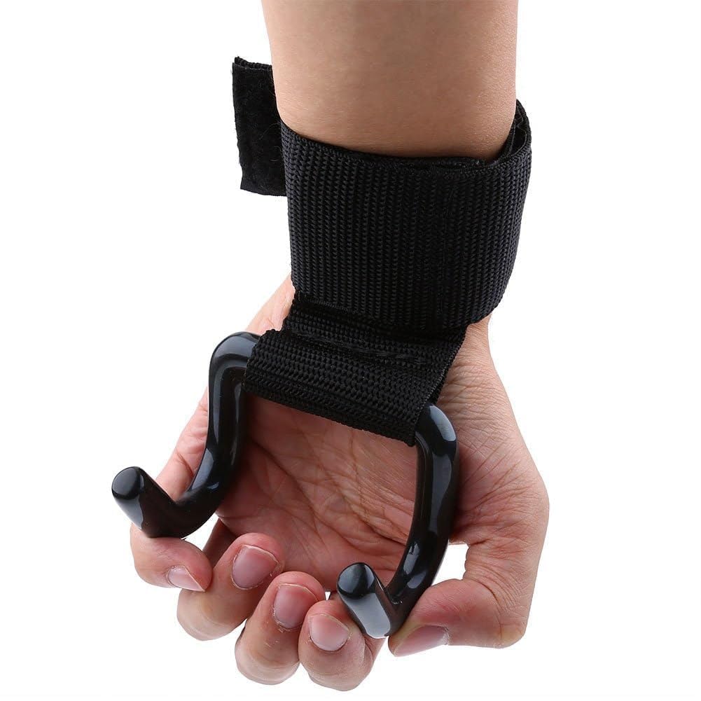 Weight Lifting Hooks for Enhanced Grip Strength, Gym Workout Hook, Metal Dual Hook Deadlift & Pull-Up Wrist Support, Adjustable Hook And Loop Closure, Assisted Gym Straps for Men & Women (WEIGHT LIFTING HOOK)-picture-11