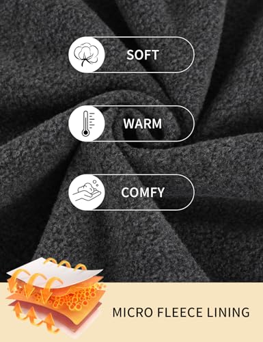 Gihuo Mens Hoodie, Fleece Lined Pullover Sweatshirt with Kangaroo Pocket, Casual Workout3