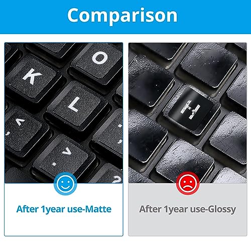 Softamm KEYBOARD-SKINS Korean Keyboard Stickers[5 In 1],Korean-English Keyboard Letter Replacement Sticker White Letter/Black Background thumb #4