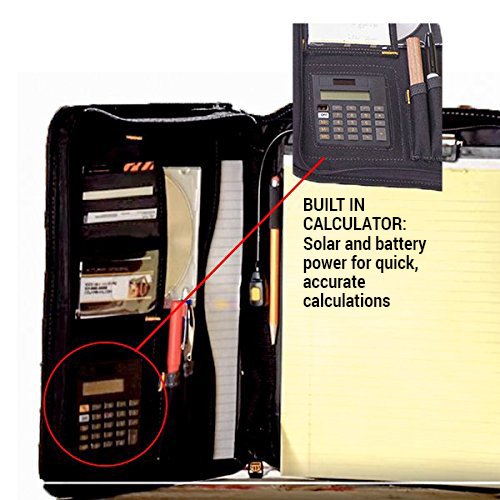 Dewalt Dg5142 Pro Contractor's Business Portfolio With Flex-Light, Built-In Calculator, Full Zipper Enclosure #TOP2