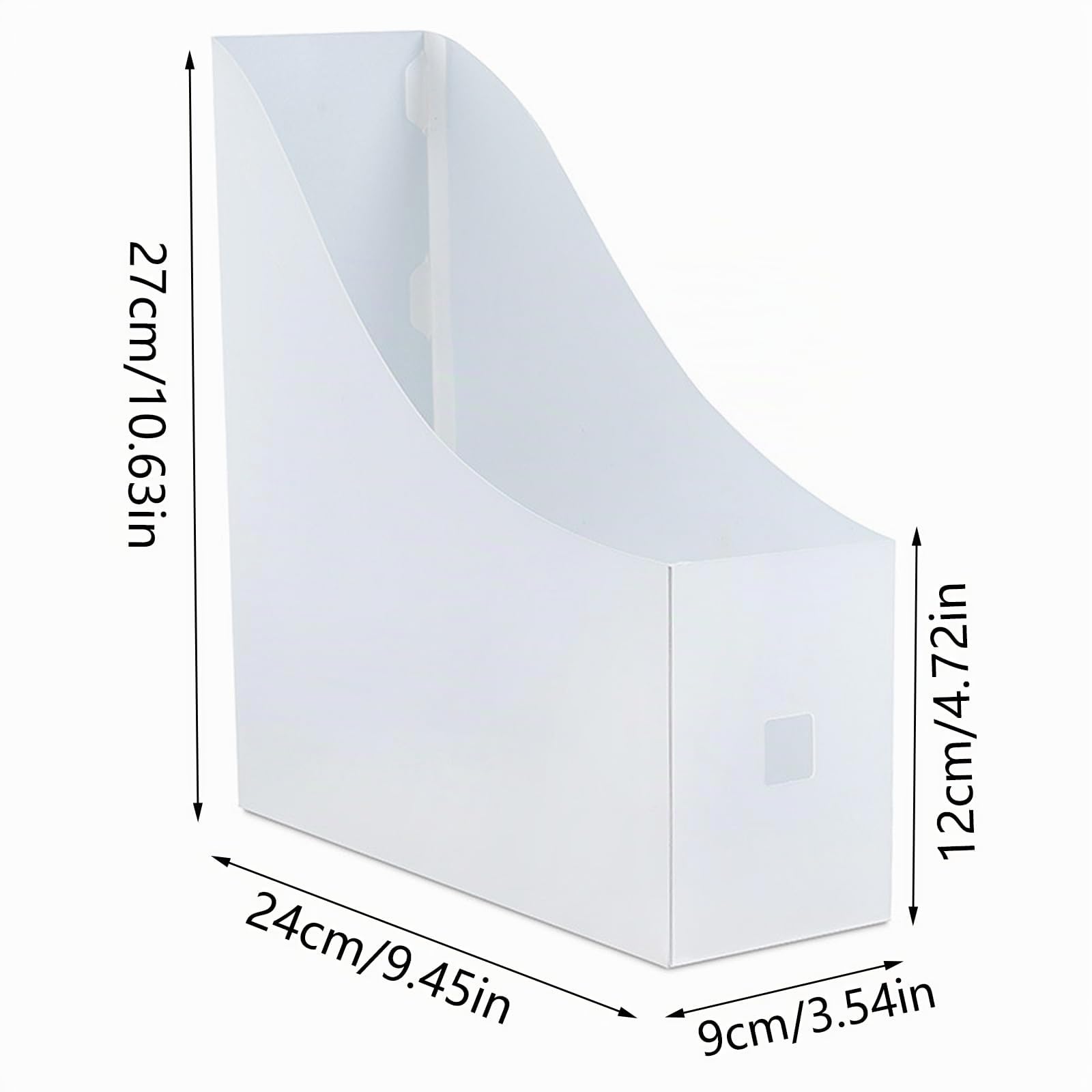 5 Pièces Porte-Revues Plastiques, Porte Revues Rangement, Range-Magazines en Plastique Blanc, Chemise Pliable, pour Bureau, L'archivage et Stockage (Transparent)