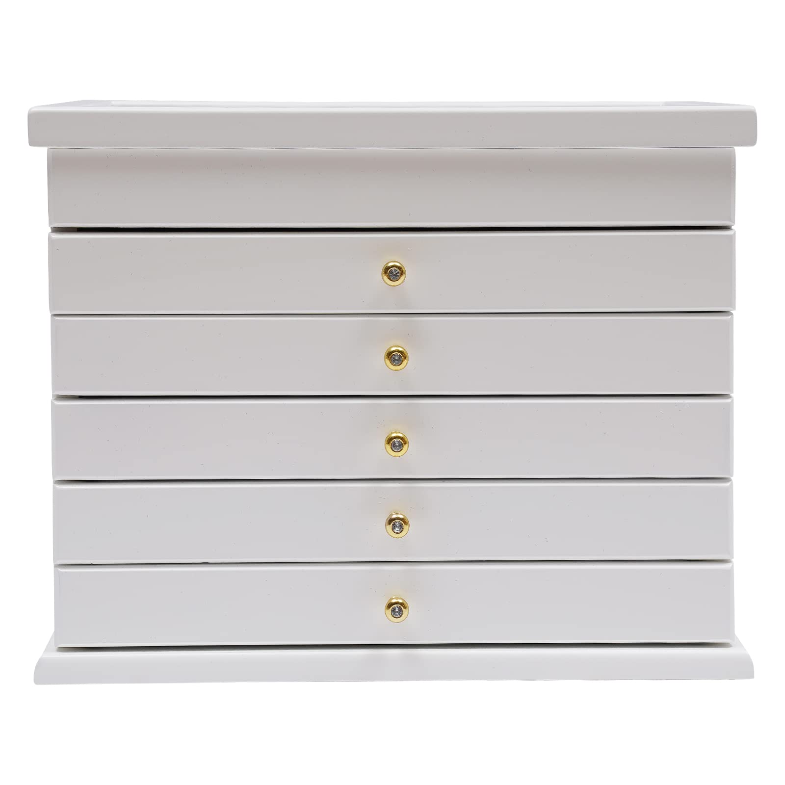 Hanmorfarbi 6 Layers Large Capacity Jewelry Box, Portable Jewelry Box European Retro Style Jewelry Box, Wooden Jewelry Box For A Variety Of Jewelry