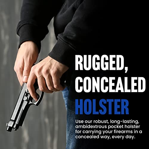 Desantis Nemesis Pocket Holster For Pistols, Ambidextrous, Unisex Gun Holster, Made Tacky Material, Fits Sig P365, Sig P365 Xl, Sig P365 Sas, Sig P365 With Manual Safety, Black #TOP4