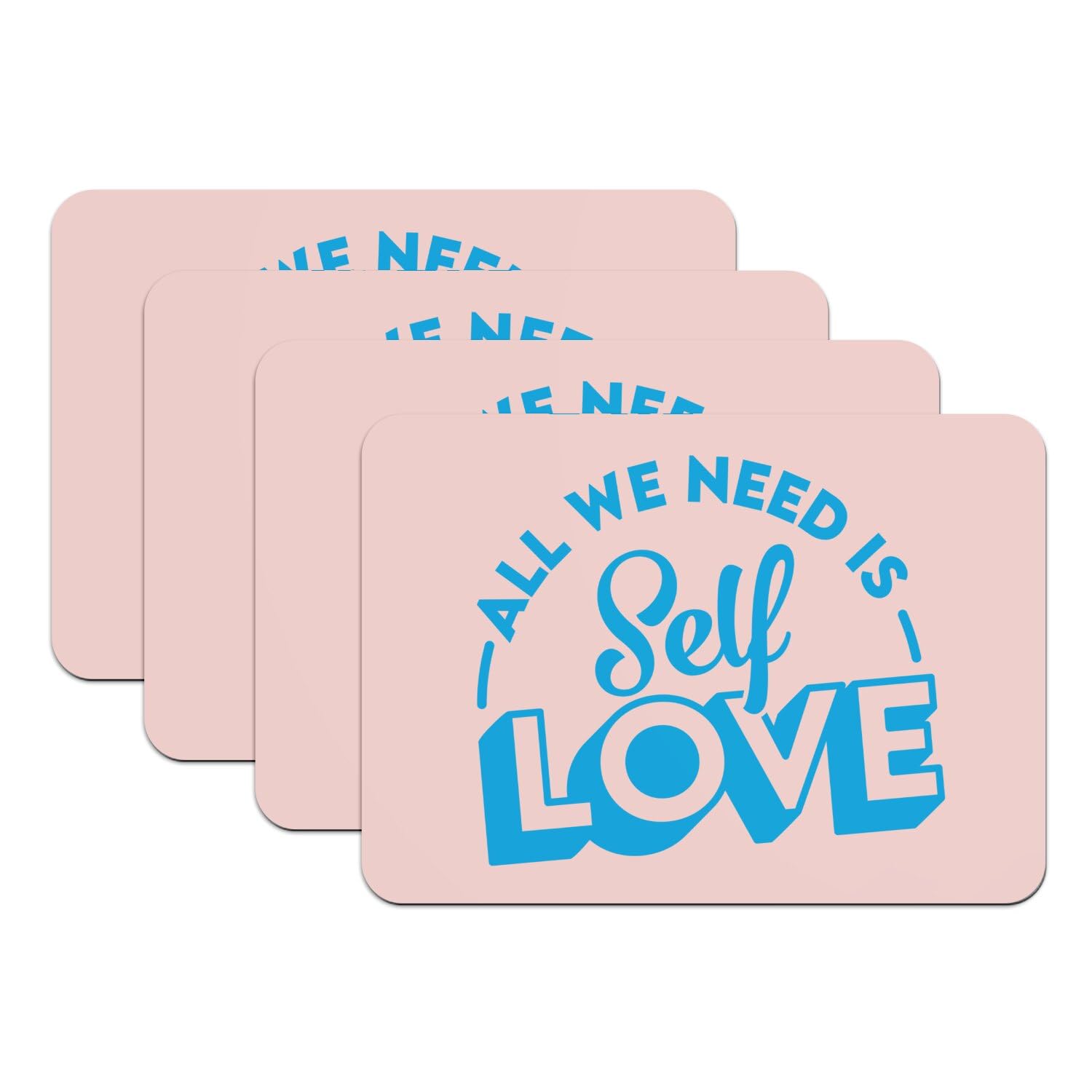 Sets de table en caoutchouc rose pour des repas sereins sous le signe du Self Love