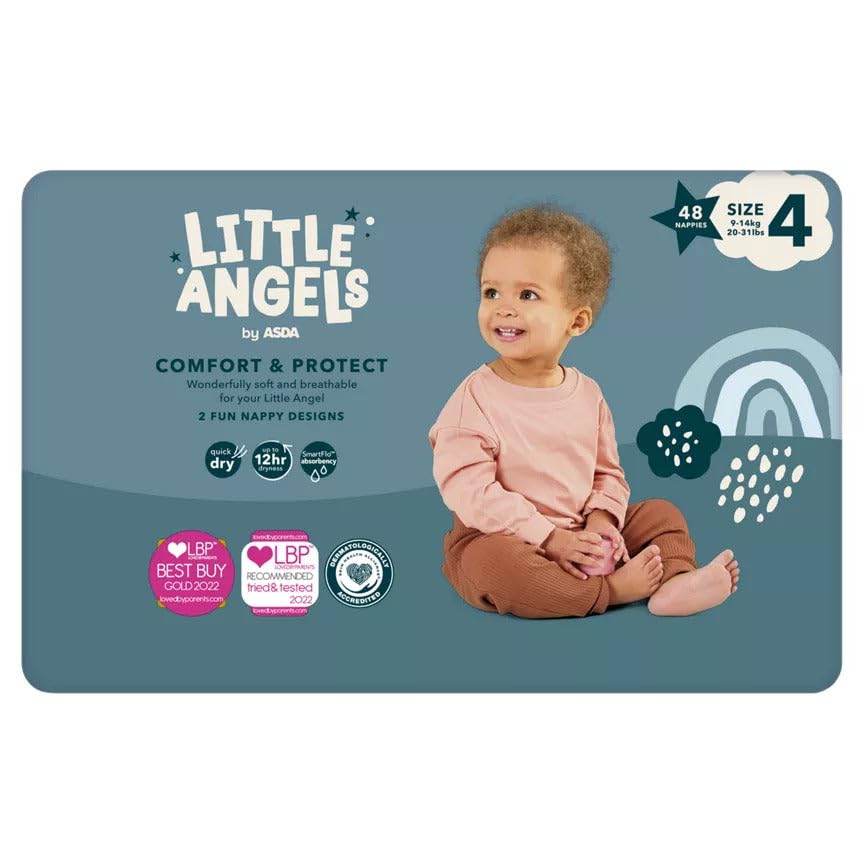 Little Angels Size 4 Nappies 48 Pack