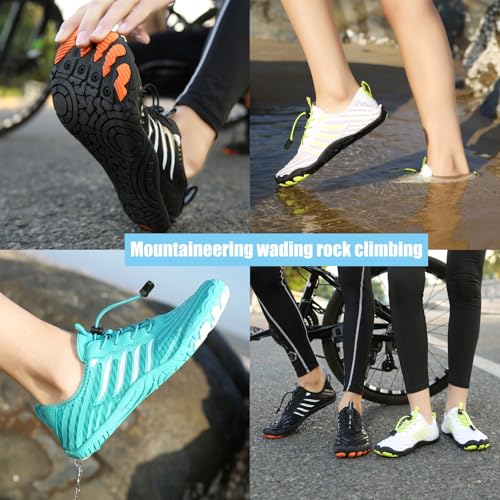 Grounding Barefoot Shoes, Hike Balance Barefoot Shoes for Women Men Lightweight Non-Slip Breathable Soft Comfortable Walking Wading Water Allround Shoe(Blue1,Women8/6men)3