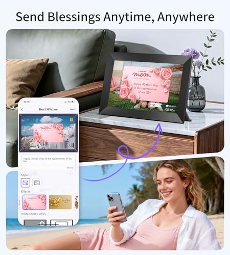 Uhale Digital Picture Frame 10.1" WiFi Electronic Photo Frames 32GB Storage - Image 5