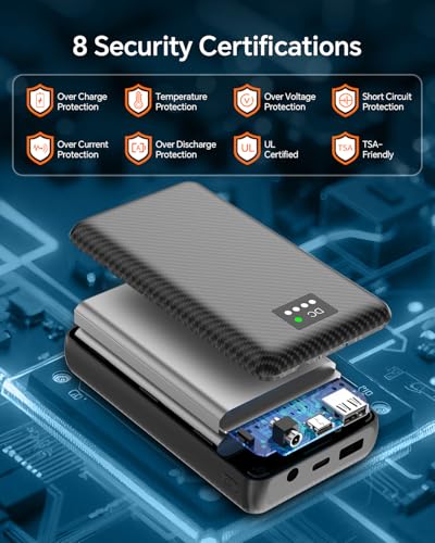 Heated Vest Battery Pack, 7.4V 30000mAh Portable Charger with DC and USB Output Ports for Heated Jacket,Coat,Pants and Heating Clothing for Men 5