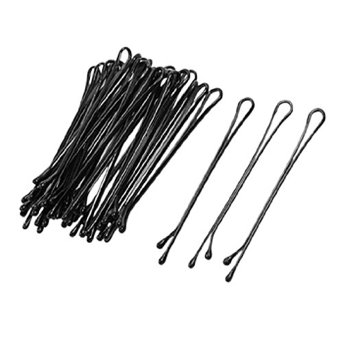 Ruilogod Señora pasador de pelo Peinado Bar clips DIY horquilla Negro 32 piezas