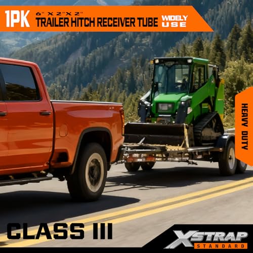 XSTRAP STANDARD 2" Hitch Reducer Sleeve Carbon Steel Adapter, Heavy Duty Carbon Steel Hitch Convertor for Tractor RV Truck Bike Rack Cargo Carrier Towing Usefor Track - image 6