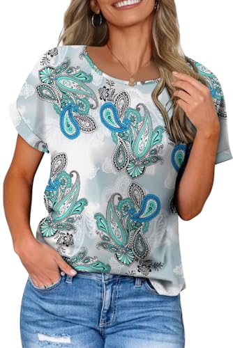 KISSMODA Summer Short Sleeve T Shirt Loose Fit Casual Dressy Women Top 2025 Trendy Ladies Fashion Blouses(S-3XL)